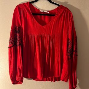 Beautiful red long sleeve top